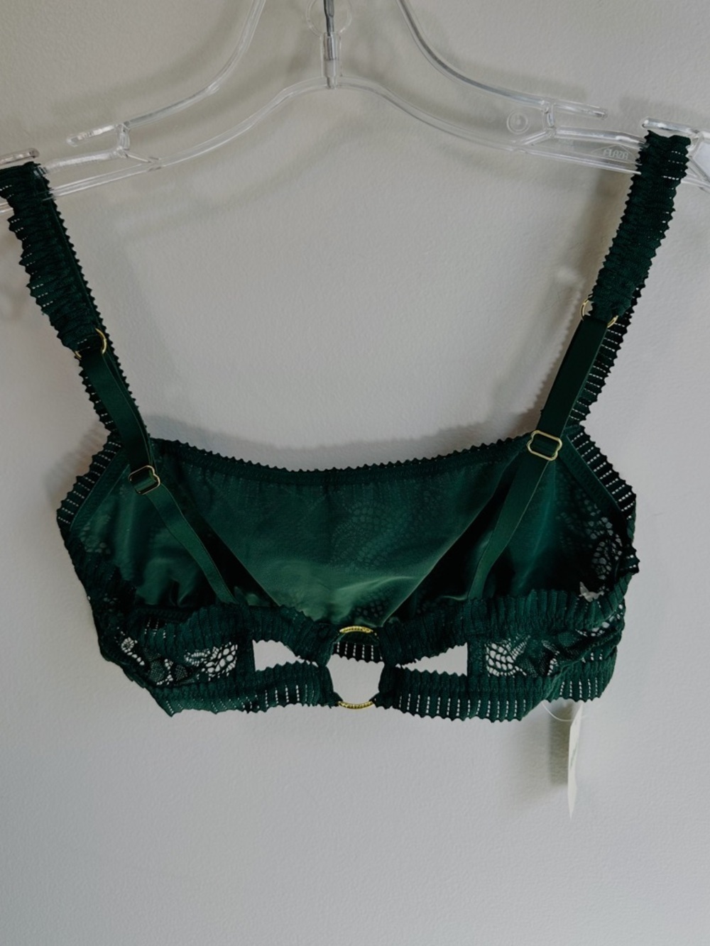 NWT Aerie Coral Lace Bandeau Bralette Sycamore Green Size Medium - Picture 6 of 15